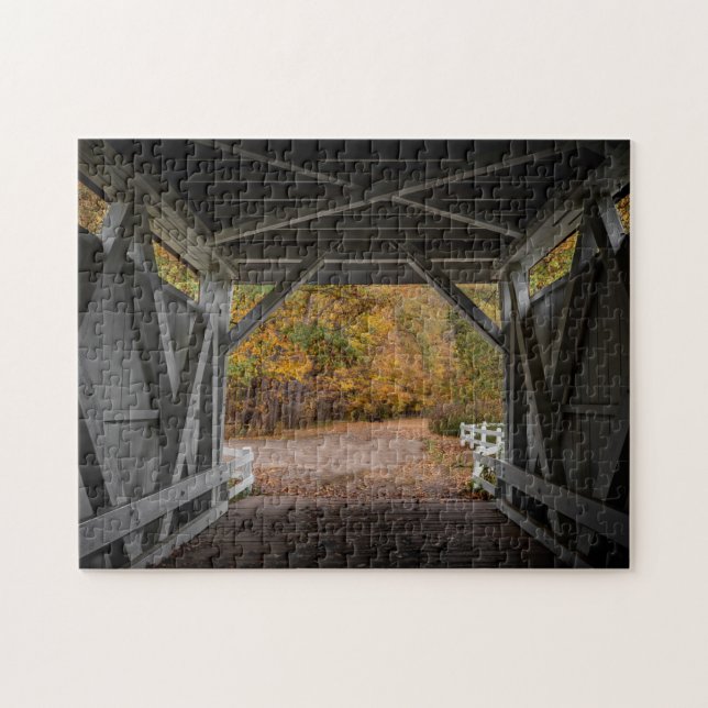 Everatt Road Covered Bridge Jigsaw Puzzle (Horizontal)