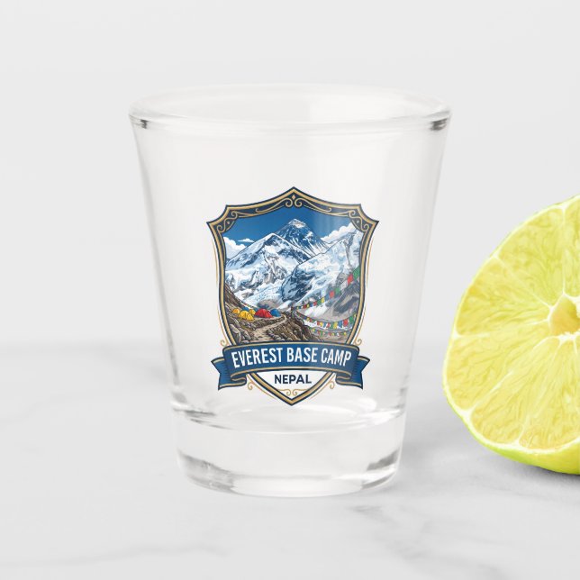 Everest Base Camp Nepal Shot Glass (Front)