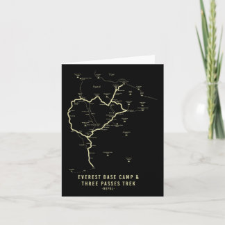 Everest Base Camp Trek Everest Hiking Map  Card