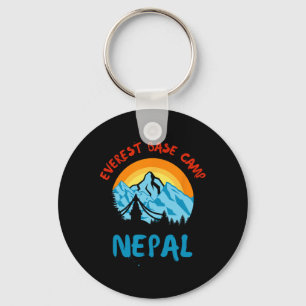 Everest Byse Camp Nepal Climbing Hiking Mountains Keychain