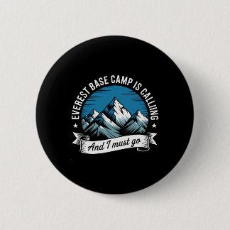 Everest Byse Camp, Outdoor Snow Mountain Adventure 2 Inch Round Button