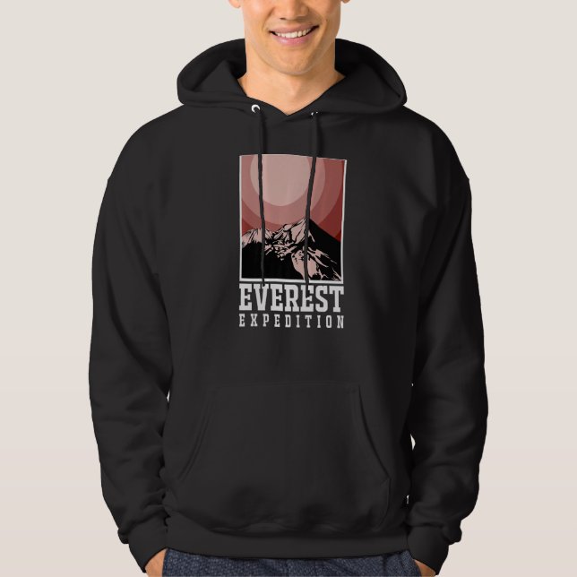 Everest Expeditions Mountain Exploration Adventure Hoodie (Front)