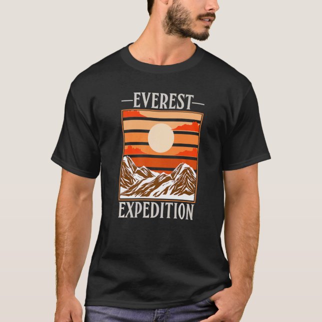 Everest Expeditions Mountain Exploration Adventure T-Shirt (Front)
