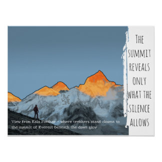 Everest Sunrise Kala Patthar Inspirational Poster