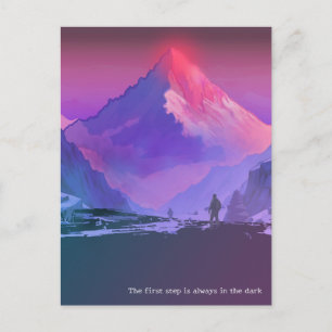 Everest Sunrise Minimalist Inspiration Postcard