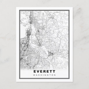 Everett Map Postcard