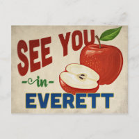 Everett Washington Apple - Vintage Travel