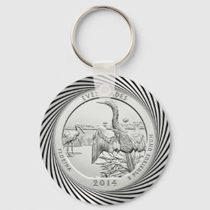 EVERGLADES COIN KEYCHAIN
