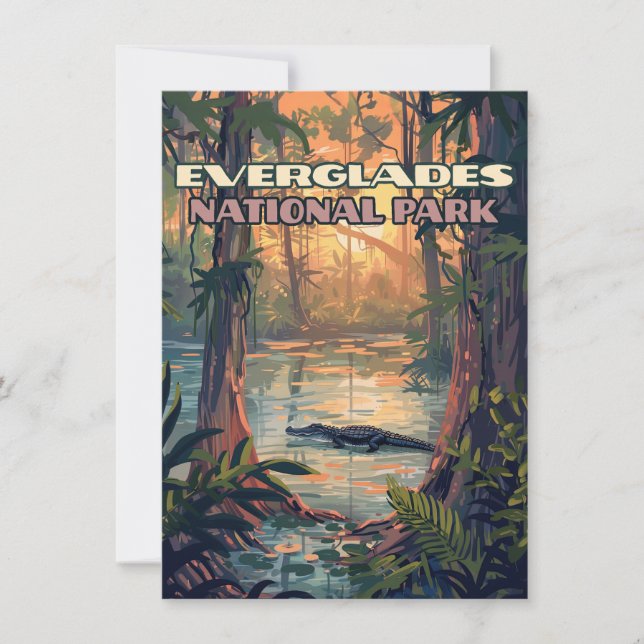 Everglades National Park Alligator Florida Card (Front)