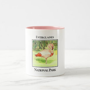 Everglades National Park, Flamingo Two-Tone Coffee Mug
