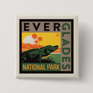 Everglades National Park   Florida 2 Inch Square Button