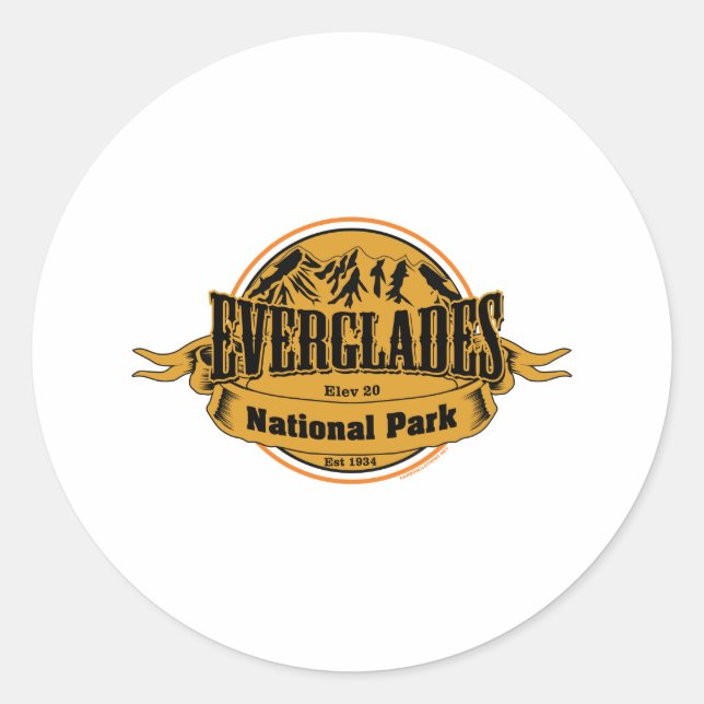 Everglades National Park, Florida Classic Round Sticker (Front)
