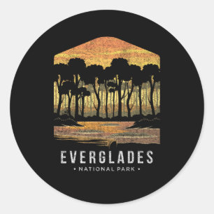 Everglades National Park Florida Fl Citrus State V Classic Round Sticker