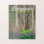 Everglades National Park Illustration Travel Art Jigsaw Puzzle<br><div class="desc">Everglades vector artwork design. The park is made up of coastal mangroves,  sawgrass marshes and pine flatwoods that are home to hundreds of animal species.</div>