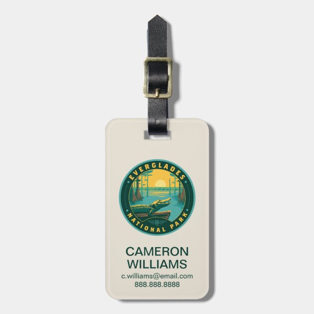 Everglades National Park Luggage Tag (Front Vertical)