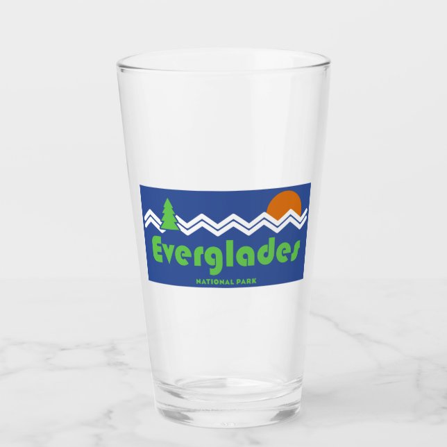 Everglades National Park Retro Glass (Front)