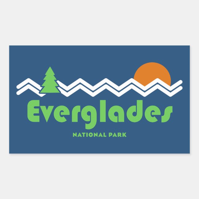 Everglades National Park Retro Sticker (Front)