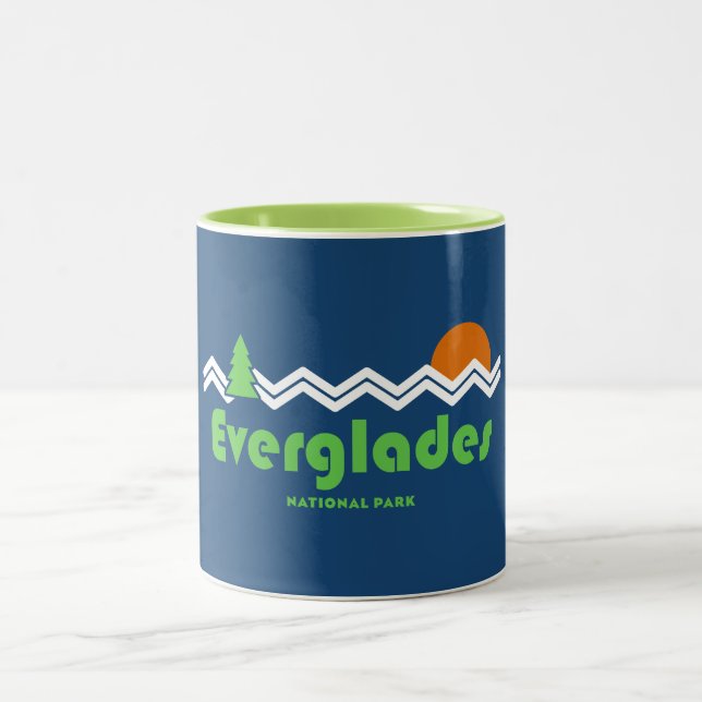 Everglades National Park Retro Two-Tone Coffee Mug (Center)
