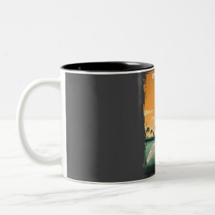 Everglades National Park Vinatge Minimal Retro Tra Two-Tone Coffee Mug