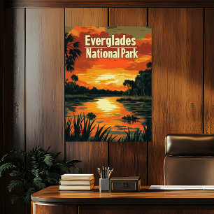 Everglades National Park Vintage Travel Poster