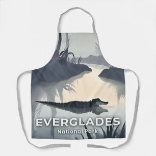 Everglades National Park Watercolor Alligator Apron