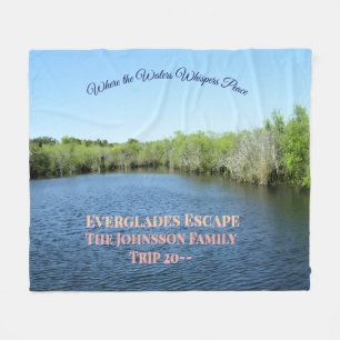 Everglades Scenic Waterscape Fleece Blanket