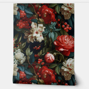 Everglow Noel Florals Botanical Wallpaper