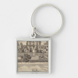 Evergreen and Guilford Place, Minnesota Keychain