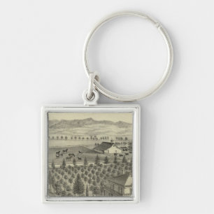 Evergreen Ave Farm Keychain