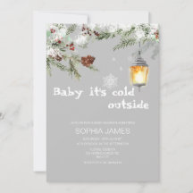 Evergreen Baby it's cold outside baby shower 