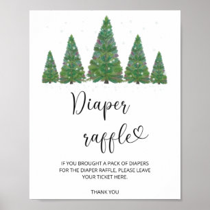 Evergreen Baby it's cold outside diaper raffle  Po Poster