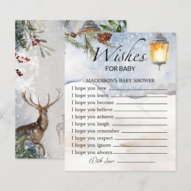 Evergreen baby it's cold outside wishes for baby  (Front/Back)