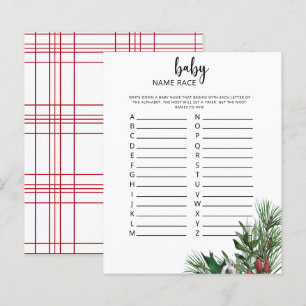 Evergreen Baby name race game