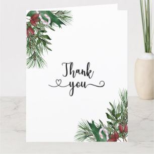 Evergreen baby shower thank you  card