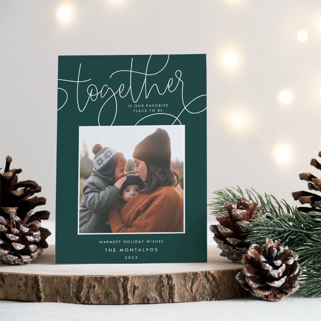 Evergreen | Better Together Photo Holiday Card (Creator Uploaded)