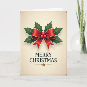 Evergreen Bow Card
