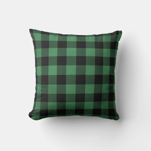 Evergreen Buffalo Check Accent Throw Pillow (Front)