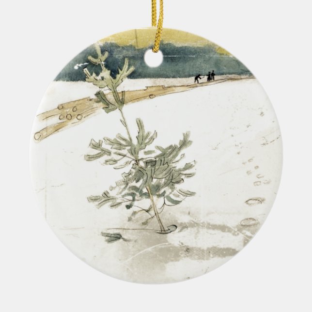 Evergreen Ceramic Ornament (Front)