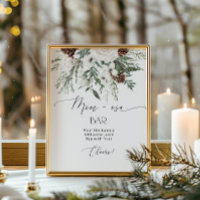 Evergreen Christmas baby shower mom-osa bar