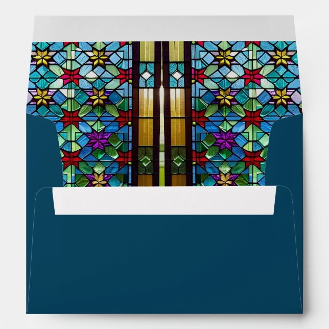 Evergreen Christmas Barn Envelope 5"x7" (Back (Bottom))