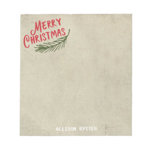 Evergreen Christmas   Notepad