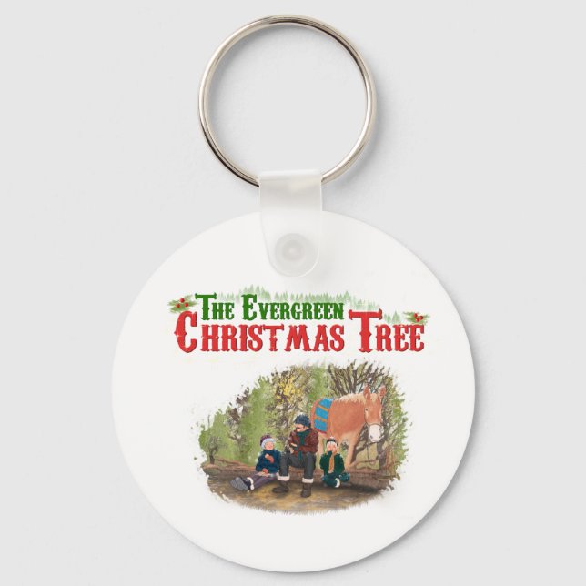 Evergreen Christmas Tree Keychain  (Front)