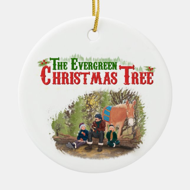 Evergreen Christmas Tree Ornament  (Front)