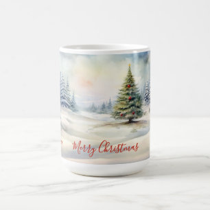 Evergreen Christmas Tree Vintage Mug