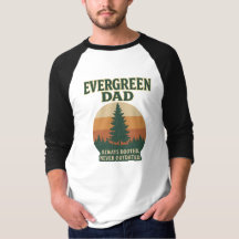 Evergreen Dad Always Rooted Vintage Sunset 