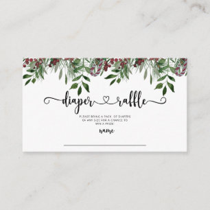 Evergreen diaper raffle ticket  enclosure card