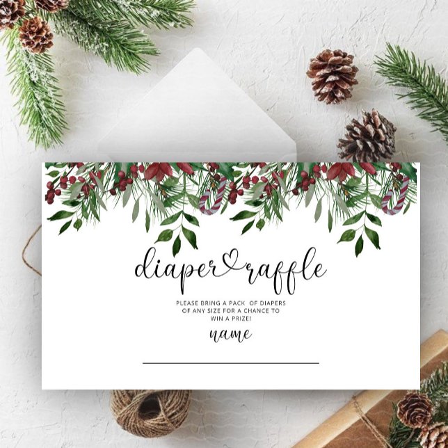 Evergreen diaper raffle ticket enclosure card (Creator Uploaded)