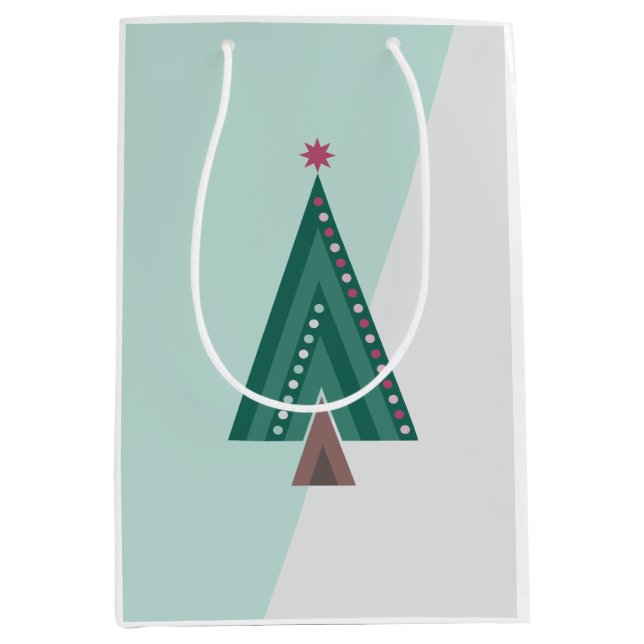 Evergreen Elegance Tree Medium Gift Bag (Front)