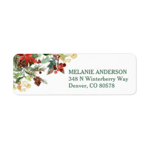 Evergreen Floral Berry Border
