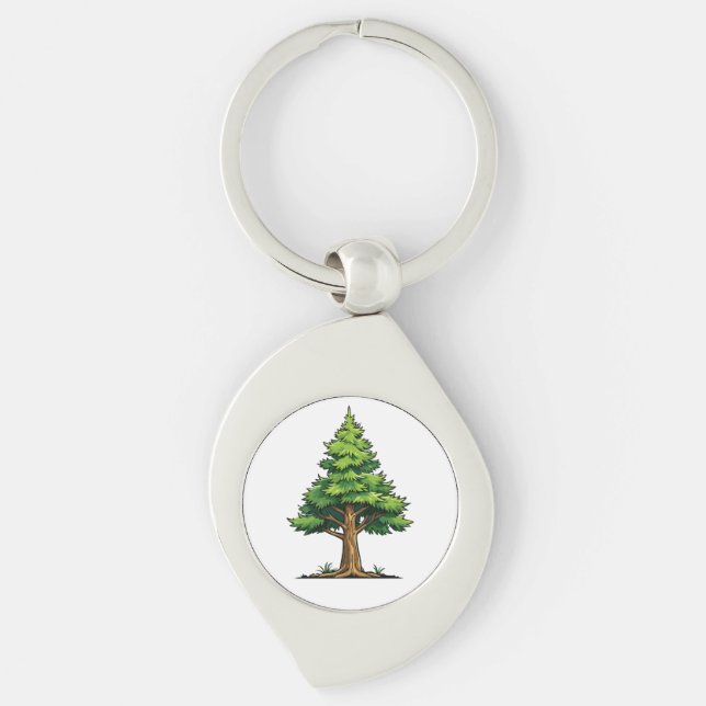 Evergreen forest keychain (Front)